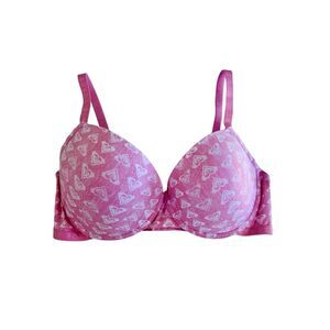 Roxy Uplifting Padded Pink All Over Roxy Print Bra Size 40D